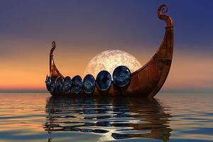 Illustration Viking Boat 2, CoreyFord