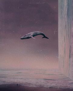 Illustration Flying, spacerocket art, (30 x 40 cm)