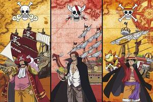 Poster, Affisch One Piece - Captains & Boats, (91.5 x 61 cm)