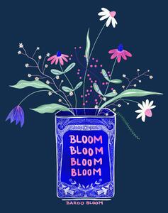 Illustration Tin Can Flower Illustration, Baroo Bloom, (30 x 40 cm)