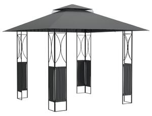 Paviljong med tak antracit 300x300x270 cm stål
