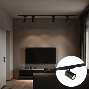Modernt 3-fas skensystem svart med 4 spotlights 3000-4000K - Ruler
