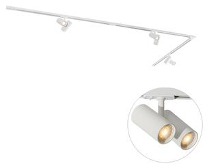 Modernt skensystem med 3 spotlights vitt 1-fas - Iconic Scopio