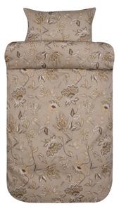 Mille Satin Beige Bäddset Enkeltäcke 150x210 Höie