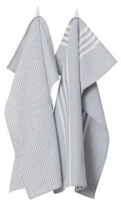 Kökshandduk Ljusgrå/Vit 50x70 2-pack Recycled by Wille