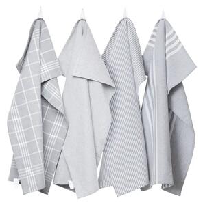 Kökshandduk Ljusgrå/Vit 50x70 4-pack Classic Textile