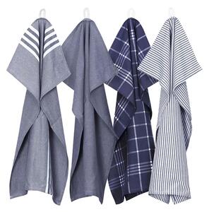 Kökshandduk Marin/Vit 50x70 4-pack Classic Textile