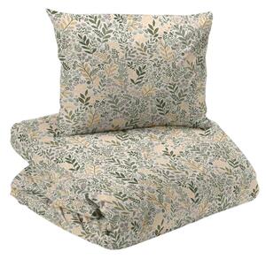 Hage Gul/Grön Blommigt Bäddset Enkeltäcke 150x210 Redlunds