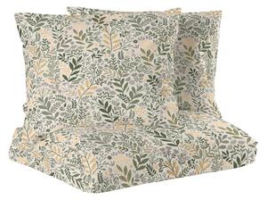 Hage Gul/Grön Blommigt Bäddset Dubbeltäcke 220x210 Redlunds