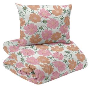 Thea Rosa Blommigt Bäddset Enkeltäcke 150x210 Redlunds