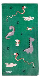 Dino Grön Dinosaurier Barn Badlakan 70x140 Swimpy by Tildas