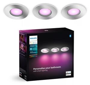 Philips-KIT 3x LED RGBW Dimbar badrumsbelysning Hue XAMENTO 1xGU10/4,2W IP44