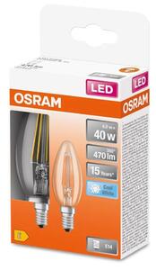 KIT 2x LED glödlampa FILAMENT B35 E14/4W/230V 4000K - Osram