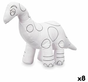 Gosedjur att färga Pincello ST205 Vit Svart Tyg 28 x 22 x 9 cm Dinosaurie (8 antal)