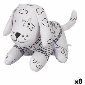 Gosedjur att färga Pincello ST341 Vit Svart Tyg 13 x 14 x 20 cm Hund (8 antal)