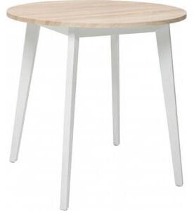Keita matbord Ø80 cm - Sonoma ek/vit - Runda matbord, Matbord, Bord