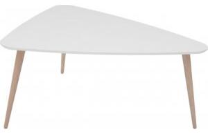 Triango soffbord 80 x 65 cm - Vit/sonoma ek - Soffbord i trä, Soffbord, Bord