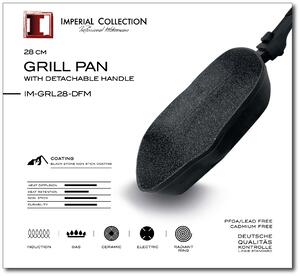 Imperial Collection 28 cm grillpanna med avtagbart handtag