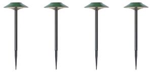 Set med 4 gröna spjutspotlights inkl. LED IP44 Solar - Mushroom