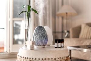 PAKET: Aroma Diffuser Grå marmor + 3 Doftoljor