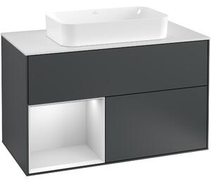 Tvättställsskåp Villeroy &amp Boch Finion med 2 Lådor Hylla och Bänkskiva för Fristående Tvättställ
