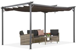 Brun La Palma 4x4m Garden Point uteplats pergola