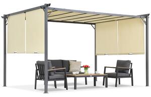 Cream Sevilla 3x4m uteplats pergola med myggnät Garden Point