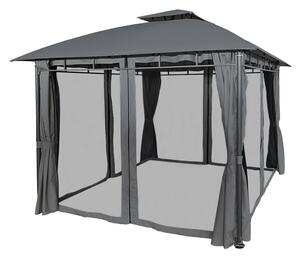 Garden Point Sicily 3x3m antracit trädgårdspaviljong