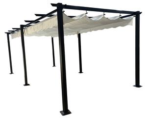 Fristående terrass pergola Teneriffa 3x6 m grädde
