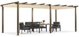 Barbados terrass pergola 3x6 m Garden Point woodlike-beige