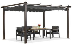 Barbados terrass pergola 3x4 m Garden Point träliknande-antracit