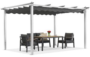 Barbados terrass pergola 3x4 m Garden Point vit-antracit