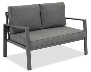 Zakintos tvåsitsig soffa i antracit aluminium Garden Point
