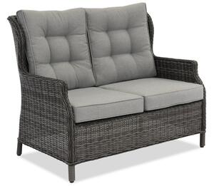 Garden Point antracit Malaga antracit technorattan tvåsitsig soffa