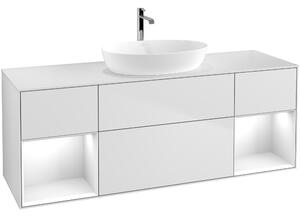 Tvättställsskåp Villeroy &amp Boch Finion med Två Hyllor och Bänkskiva för Fristående Tvättställ från Artis &amp Collaro