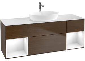 Tvättställsskåp Villeroy &amp Boch Finion med Två Hyllor och Bänkskiva för Fristående Tvättställ från Artis &amp Collaro