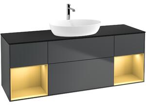 Tvättställsskåp Villeroy &amp Boch Finion med Två Hyllor och Bänkskiva för Fristående Tvättställ från Artis &amp Collaro