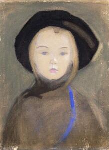 Schjerfbeck, Helene - Bildreproduktion Girl with Blue Ribbon, 1909, (30 x 40 cm)