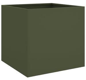 Odlingslådor olivgrön 42x40x39 cm kallvalsat stål