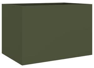 Odlingslåda olivgrön 62x47x46 cm kallvalsat stål