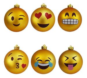 Julgranskulor med Emojier