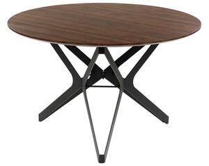 JAVELINE Matbord 120 cm Rund Mörkbrun/Svart -