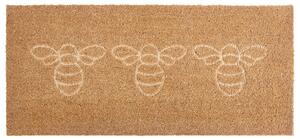 Dörrmatta Naturlig Kokos PVC-baksida Halkfri 55 x 120 cm Hem Text Motiv Modern Inomhusdekoration Beliani