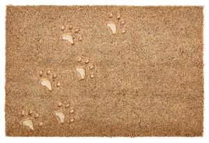 Dörrmatta Naturlig Kokos PVC-baksida Halkfri 40 x 60 cm Hem Tassavtryck Motiv Modern Inomhusdekoration Beliani