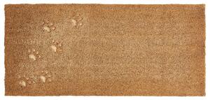 Dörrmatta Naturlig Kokos PVC-baksida Halkfri 55 x 120 cm Hem Tassavtryck Motiv Modern Inomhusdekoration Beliani
