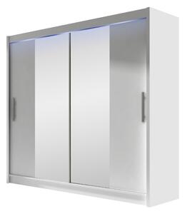 Prag Garderob med Spegel 180x215 cm - Vit