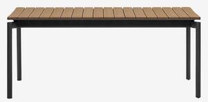 Kave Home - Matbord Canyelles, 100 x 180 - 240 cm - Svart - Matbord utomhus - Från Homeroom