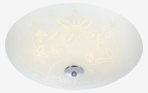 FLEUR Plafond LED 43 cm Vit/Krom