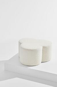 Pastill - Bodhi puff i bouclé ø 70 cm - Vit - Fotpallar & puffar - Från Homeroom