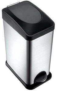 Soptunna 15 l svart/rostfri